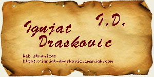 Ignjat Drašković vizit kartica